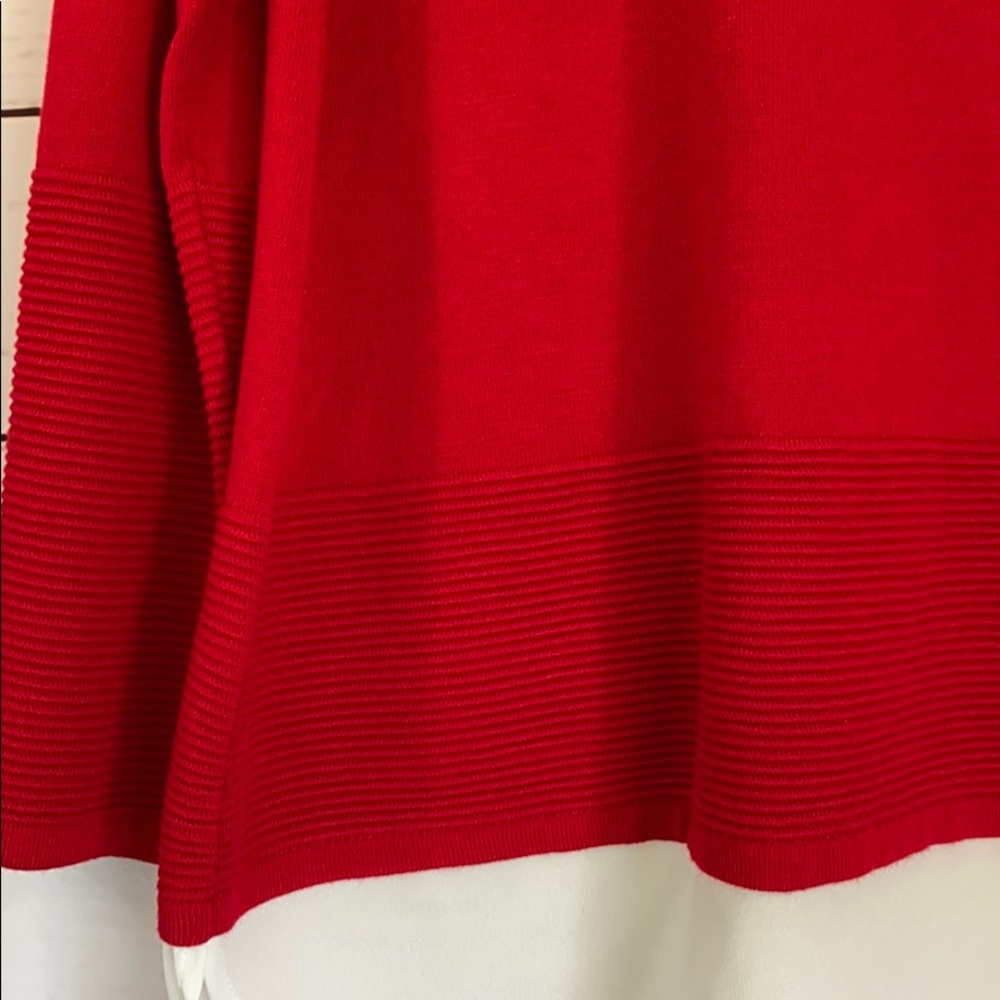 Calvin Klein Red Sweater Blouse - Picture 3 of 5